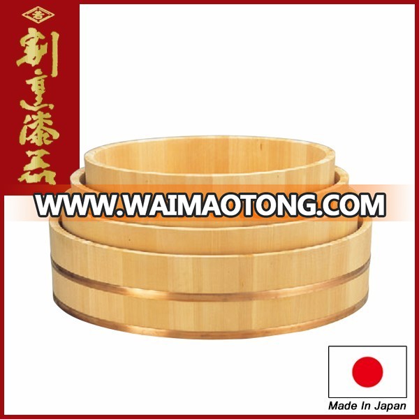 Japanese Wooden Rice Tub / Sawara Hangiri Sushi Tub