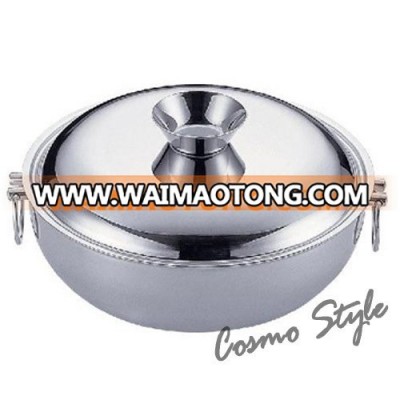 YUKIWA-shabu shabu pot 23cm-All stainless,Made in Japan